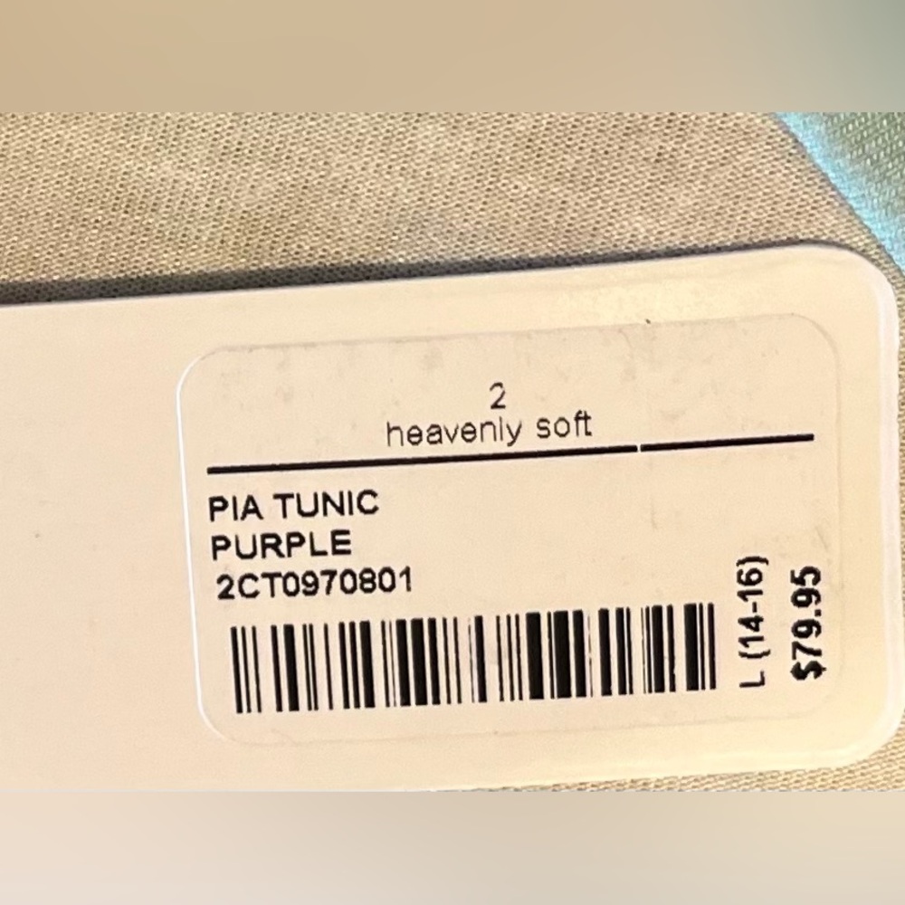 soft surroundings Tunic Pia Heavenly Soft Purple SZ. LG. NWT - Picture 4 of 16
